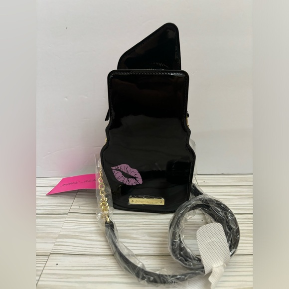 Betsey Johnson glitter lipstick crossbody NWT - Picture 2 of 4